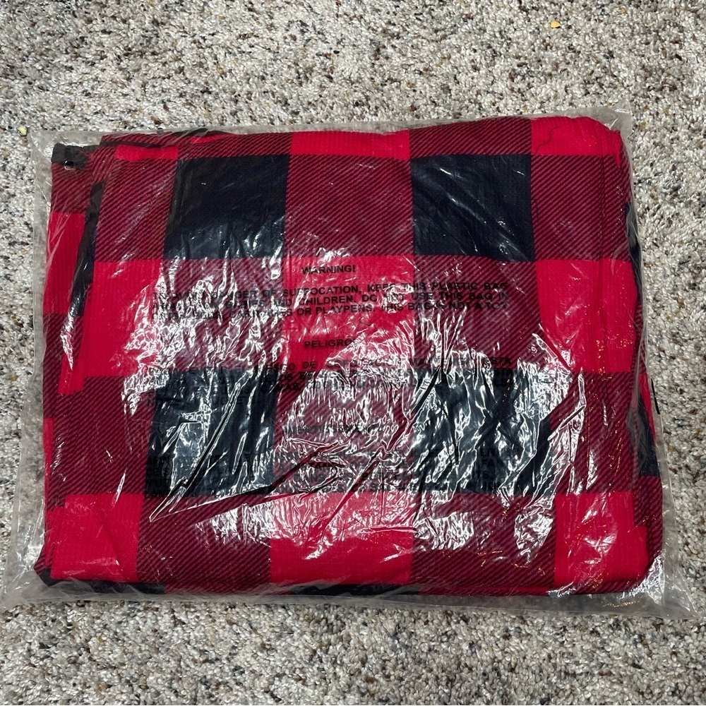 PJ Place Men’s Red Black Thermal Buffalo Plaid Cotton Pajama Set XXL NWT - Picture 3 of 5